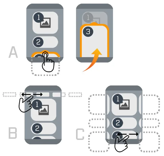 Interaction mockups for Halo Waypoint on mobile devices